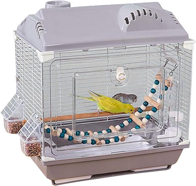 Bird Cage, Breathable Escape-Proof Portable Carrier, Small Canary and Parakeet Cage, Travel and Indoor Outdoor Carrier for Cockatiels, Lovebirds, Conures, Home, Trips, Traveling