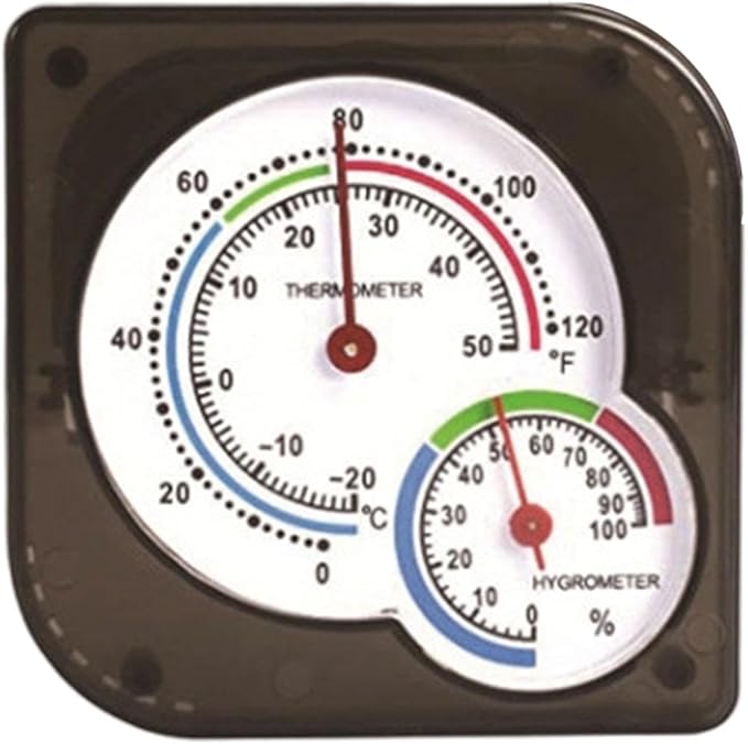 Thermometer Hygrometer Temperature Humidity Meter High Precision Analog Mini for Office Terrarium Home Industry Room