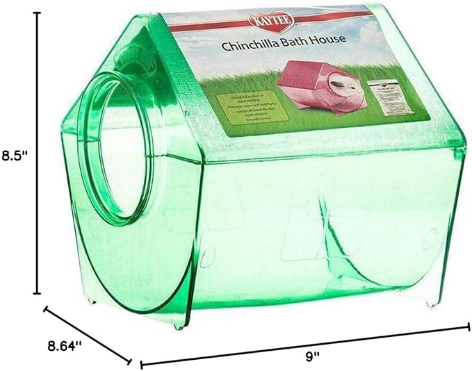 Kaytee Chinchilla Bath House Assorted 8.64 inches x 9 inches x 8.5 inches