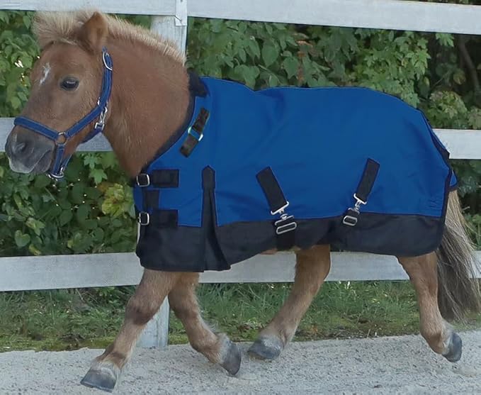 Mini/Pony 1200 Denier Adjustable Neck Waterproof Turnout Blanket - 300 Grams Fill