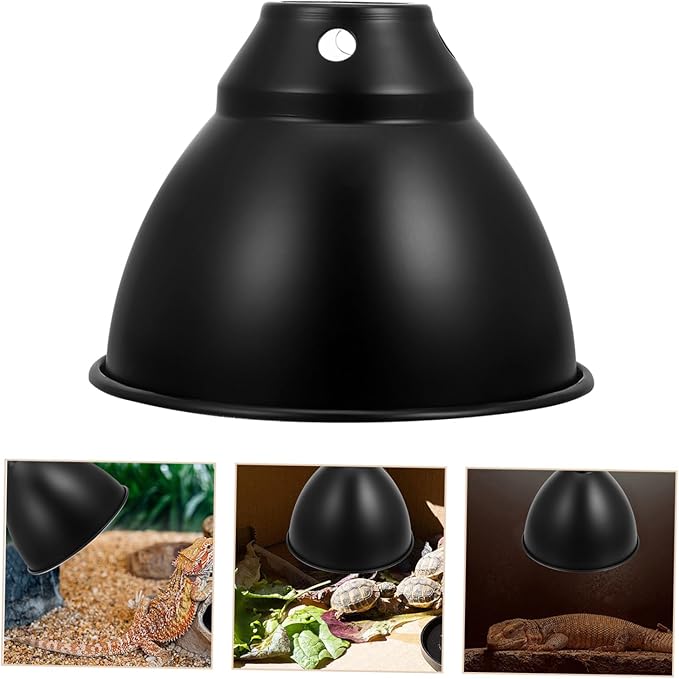 Reptile Heat Lamp Shade Reflector Cover for Reptile Box Iron Heating Lamp Accessory Suitable for Lizards Turtles and Snakes