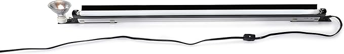CAROLINACUSTOMCAGES Reptile 34" T5HO UVB 39W + Single GU10 Basking Light Fixture, Bundle with 10.0 UVB Tube and 75w Heat Lamp