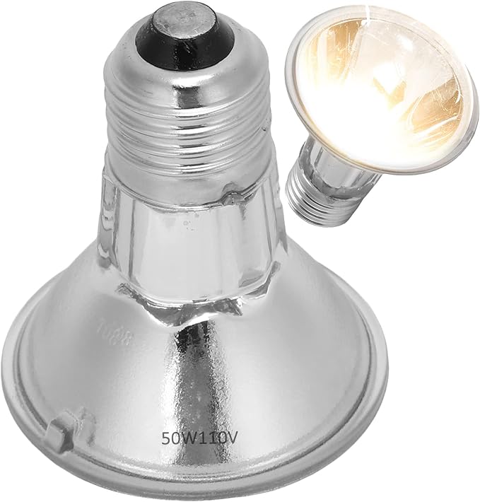Akozon Reptiles Sun Basking Heating Lamp Bulbs - UVAUVB Sunbathe Bulb for Lizards, Snakes & Turtles - Essential for Reptile Growth & Health (50W 110V)