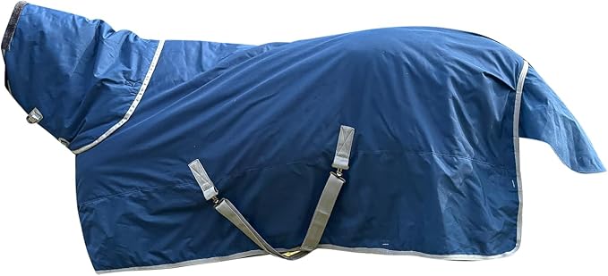 Winter 1200D Premium Turnout Horse Blanket,Medium Weight Waterproof Blanket (Back Length 78 inches (145cm) with Cover)