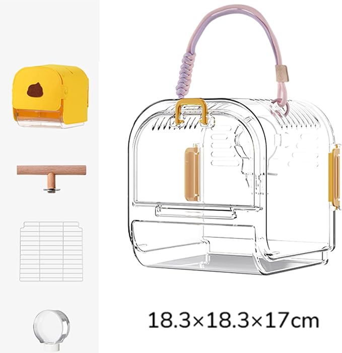 Parrot Go Out Portable Bird Bag, Clear Pet Cage, Convenient Travel Bag, Budgie Special Outdoor Bird Viewing Portable Cage