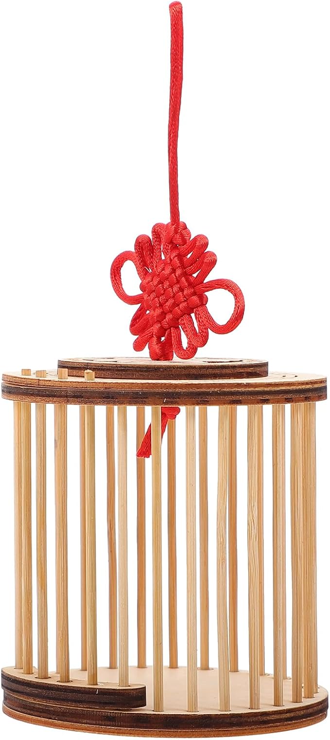 balacoo Wooden Grasshopper Cage 8.7 Inch Portable Cricket Cage Small Breeding Habitat Box for Outdoor Exploration and Kids Nature Learning