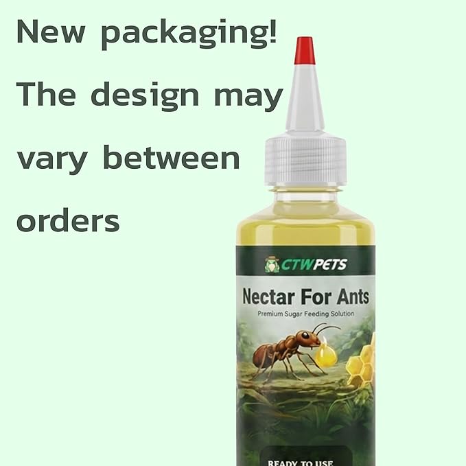 CTWPets Golden Nectar Ant Food – Premium Ready-to-Use Liquid Formula Formicarium Ant Liquid Food (4oz)