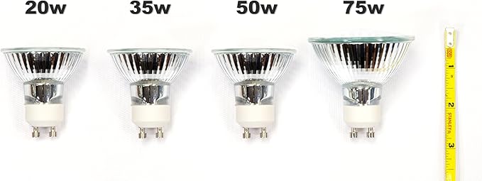 CAROLINACUSTOMCAGES 20w GU10 Reptile Basking Heat Lamp, Set of 2