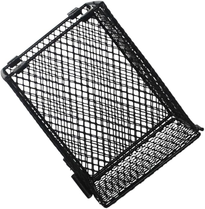 Mikikit PET Reptile Scald Lamp Shade Square Heater Guard for Reptiles and Poultry Daytime Light Lampshade Black 12 x 12 Sturdy and Heat Resistant