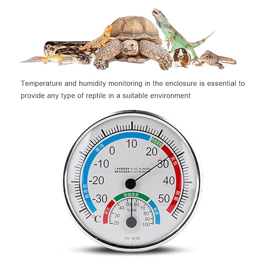 Indoor Hygrometer Thermometer, 2 in 1 Psychrometer, Desk Type Hanging - High Precision Temperature Humidity Monitor, Easy Installation, Ideal for Reptile Terrariums and Greenhous