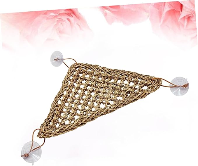 Abaodam Stable Triangle Hanging Bed for Reptiles Lizard Hammock Suckers for Small Crabs Geckos and Other Pets Comfortable Elevated Mat for Play and Rest