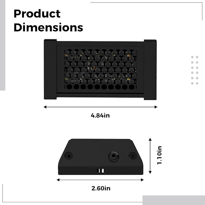 4W Uvb 10.0 Reptile Light, Led Dimmable Lamp for Tortoise, Lizard, Snake, Adjustable Switch, 5-Level Brightness, 4.8 in / 123 Mm, Simulates Natural Light