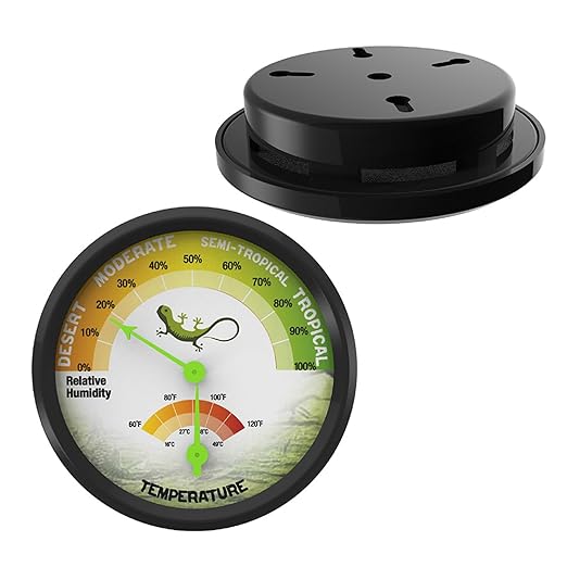 PURPLELILY Pet Rearing Box Gauge Temperature Thermometer Humidity Hygrometer High-Accuracy VivariumTank Supplies 1pc/2Pcs Amphibian Habitat Tool