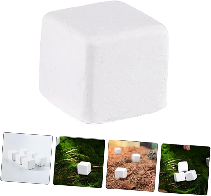 30pcs Reptile Calcium Blocks Natural Rocks for Turtles Tortoises Frogs Lizards Chameleons Enhances Health Water Stability Mineral