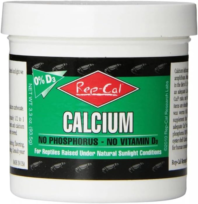 RepCal 0 D3 Calcium No Phosphorus No Vitamin D3 (3.3oz)