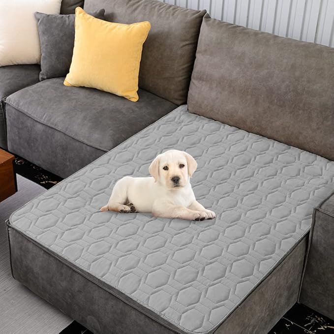 Tcksstex Waterproof and Non-Slip Dog Bed Cover and Pet Blanket Sofa Pet Bed Mat ,car Incontinence Mattress Protectors Furniture Couch Cover for Most Cats Dogs,Pets(30x70-Light Grey)
