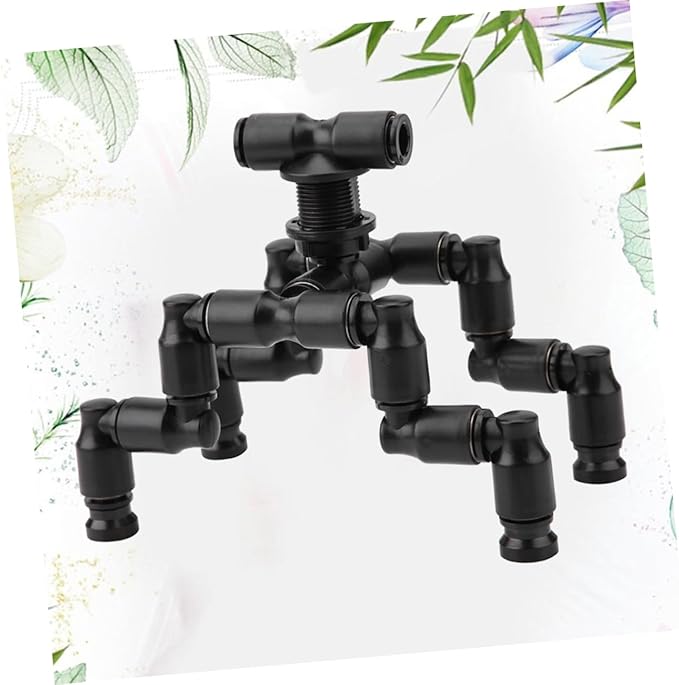 BESPORTBLE 1set Adjustable Reptiles Cooling Nozzle for Mist Spraying Rainforest Tank Rotatable Pet Cooling Sprayers for Lizard Gecko and Amphibian Supplies Black