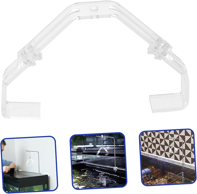 Abaodam 2pcs Aquarium Lamp Hanger Clip Stable Support for Fish Tank Reptile Terrarium Secure Fixation Light Holder Quick Attachment Precision