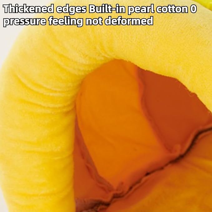 Rabbit Honeypot Bed House - Bunny Hideout Warm Fleece Cuddle Cup Snuggle Sack with Removable Cushion Guinea Pig Hideout Sleeping Cave for Rabbit Guinea Pig Ferret Chinchilla