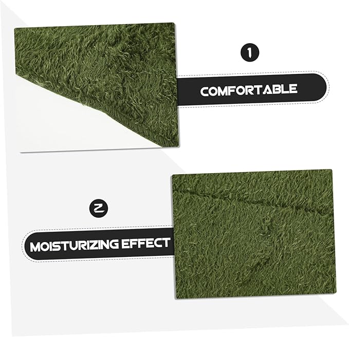 Reptile Terrarium Carpet Mat Liner Supple Breathable Reptile Cage Bedding for Snakes Lizards Tortoises Moisture Resistant Pet Habitat Substrate