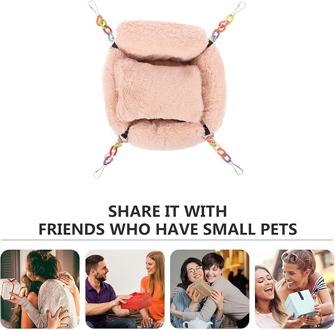 iplusmile Accessory Sleeping Squirrel Pig Resting Warm Cave Bedding Hut Comfortable Hammock Hanging Habitat House Pet Cage Rat Small Toys Glider Ferret Accessories Animal Beds Hideout