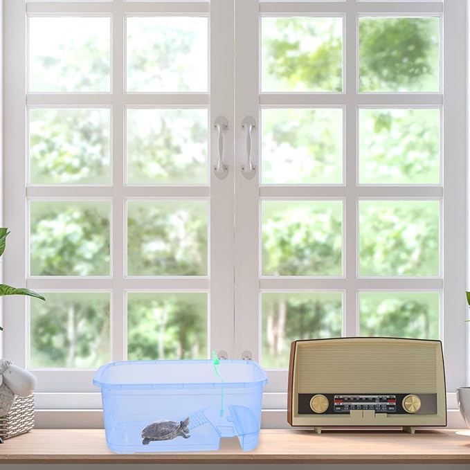 1 Set Box Turtle Tank Stick Tank Plastic Small Animal cage Small Animal Carrier Turtle cage Plastic Container Reptile Habitat Box Tortoise