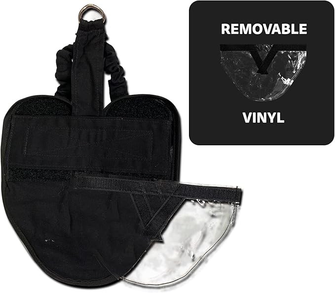 Hen Holster Wrap-Around Bird Diaper & Harness for Hens, Roosters, Ducks, Geese - with Removable Vinyl Liner, Adjustable Fit for Outdoor Adventures & Indoor Use - Easy to wear - Large, Black