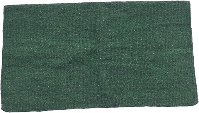 Majestic Ally Solid Color 34"x 36" Traditional Acrylic Saddle Blanket with Hemline Edges-3.7 lbs (Hunter Green)