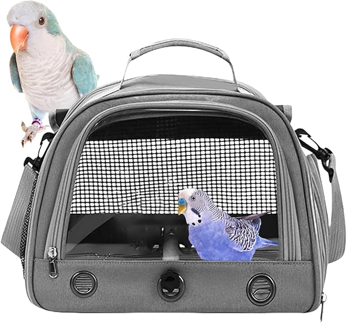 Parrot Travel Bag – Portable Single Shoulder Pet Carrier, Multi-Purpose Bird Bag | Lightweight Comfortable Design for Travel Yard Trips and Temporary Relocation