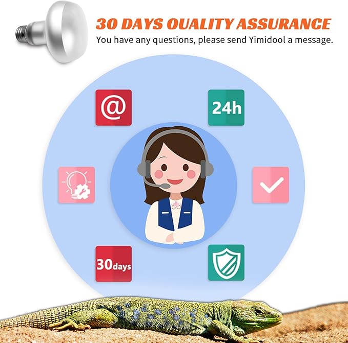 Reptile Heat Lamp Bulbs, 2-Packs 75W 3000H Heat Bulb with E26 Socket, UVA Basking Light for Bearded Dragons/Lizards/Turtles/Geckos/Snakes/Chameleons with Natural Sunlight Simulation