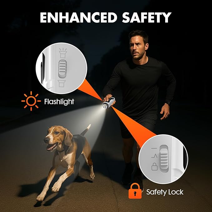 YUYQA Dog Bark Deterrent Device, 3X Ultrasonic Anti Barking, 6 Training Modes 23 FT Range Barks No More Indoors Outdoors Behavior Correct Safe & Humane Rechargeable Compact Bark Control for Dogs