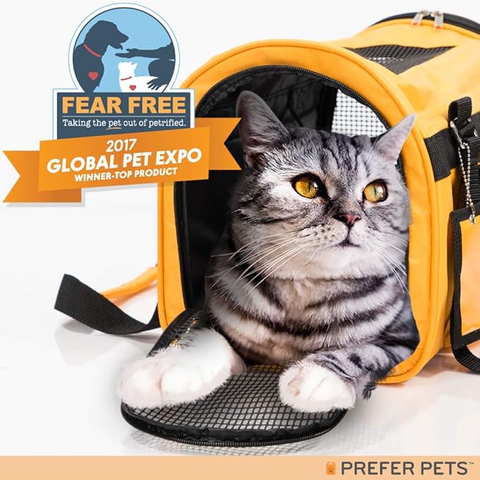 Prefer Pets: Jet Carrier - Pet Travel Carrier - 17”L x 12”H x 10”D - Airline Approved Travel Carrier - Provides A Safe & Secure Way to Travel - Keep You Pet Comfortable