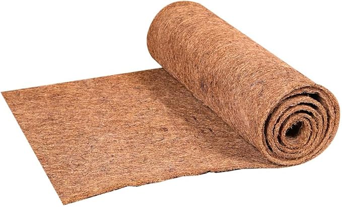 Hamiledyi 78.7x15.7in Reptile Carpet Coconut Fiber Substrate Large Snake Bedding Coco Liner Roll Mat for Bearded Dragon Tortoise Lizard Habitat Pad Garden Decoration