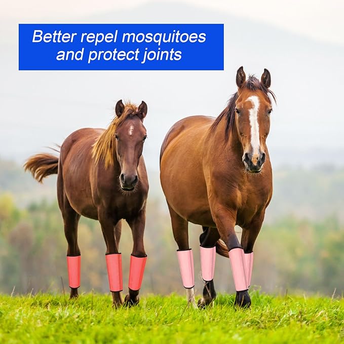 Set of 12 Mesh Fly Boots for Horse Breathable Mesh Horse Boots Protective Horse Leg Loose Wraps Horse Leggings for Preventing Flies and Mosquitoes Bites