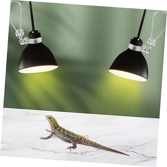 LIOOBO 2pcs Adjustable Reptile Light Clamp Heat Lamp Clamp for Turtle Tank Light Holder for Bearded Dragon