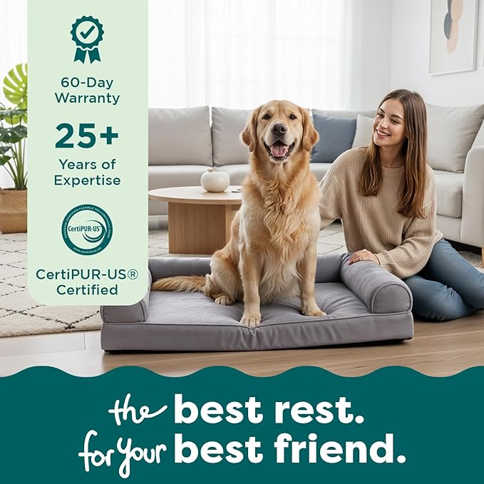 JM PLUS- Luxe Fur & Performance Linen Orthopedic Sofa Bed - Charcoal