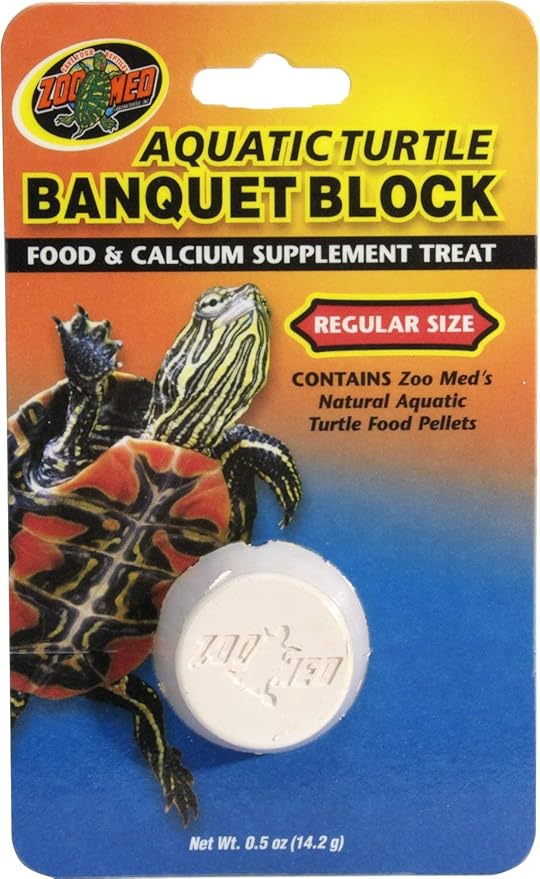 Zoo Med 4 Pack of Aquatic Turtle Banquet Block Supplement Treats, Size Regular