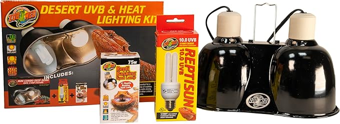 Zoo Med Desert UVB & Heat Lighting Dual Kit