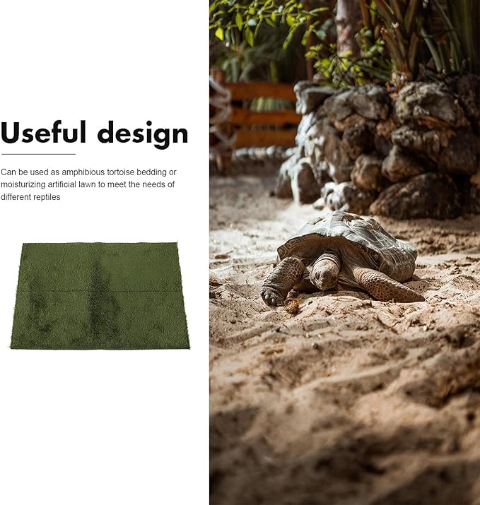 MERRYHAPY Reptile Carpet Mat for Bearded Dragon Tortoise Lizard Terrarium Bedding Moisture-Resistant Non-Adhesive Substrate Cushion Easy-Clean Reptile Terrarium Accessory