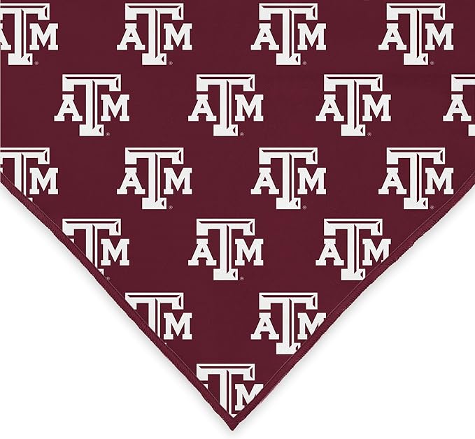 Texas A&M Aggies Officially Licensed Bandana for Dogs and Cats | Fits Pets Great Gift Idea | Easy-to-Tie (Large, 28")