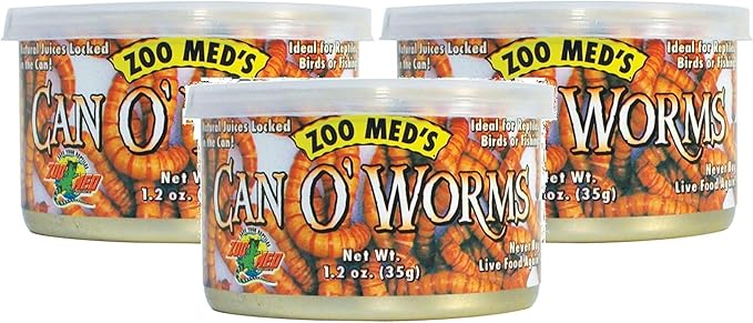 Zoo Med Laboratories Can O Worms, 1.2oz Cans (3 Pack)