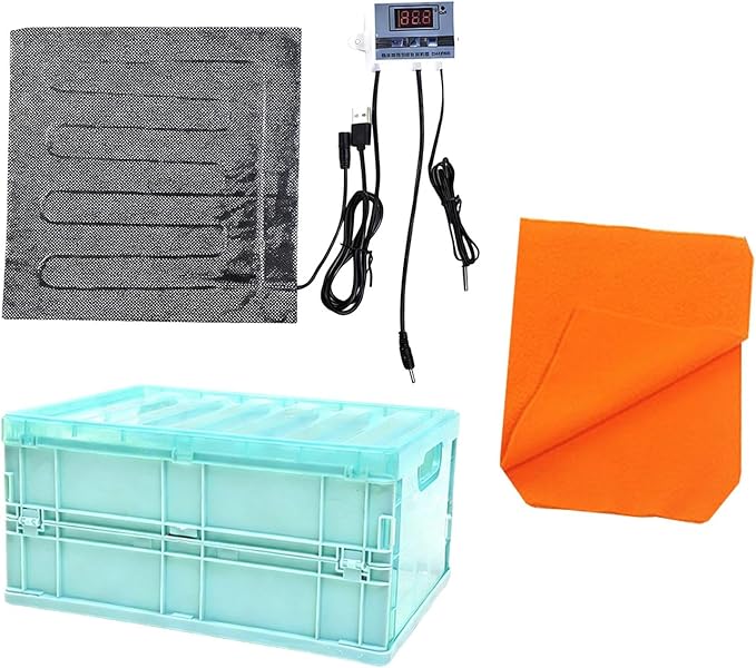 Bird Brooder Box Chicken Coop Parrot Brooder Box for Small Animals Parrots Hamsters, Box Heat Pad Blanket