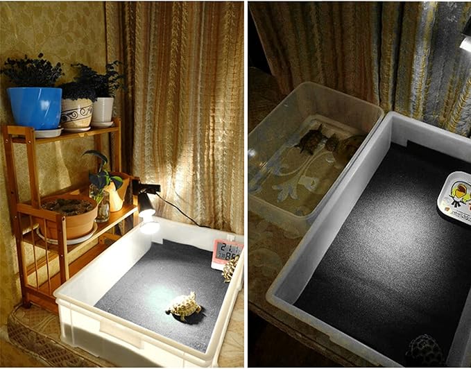 Mechpia 47" x 24" Large Reptile Carpet Terrarium Liner Bedding Reptile Substrate Mat Tank Accessories for Bearded Dragon Snake Lizard Tortoise Leopard Gecko (Grey)