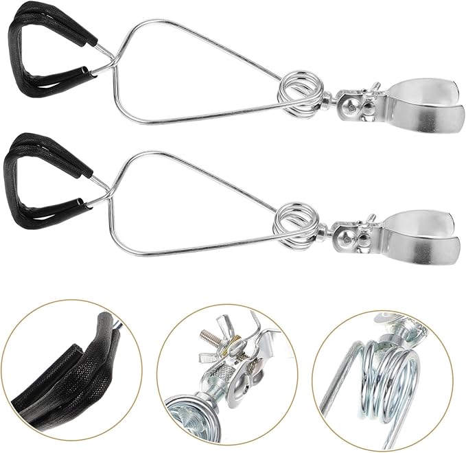 balacoo 1set Reptile Lamp Stand Clamp Turtle Gecko Adjustable Basking Heat Reptiles Dome Clamp Lamp Holder Fixture Lamp Lamp Holder Lizard Silver 2pcs