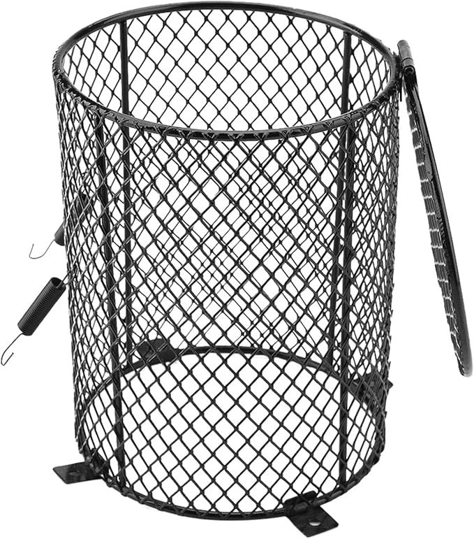 Reptile Anti-Scald Lamp, Mesh Cover, Durable Heating Shade for Ceramic Bulb Day and Night, Suitable for Reptile Owners (Round)