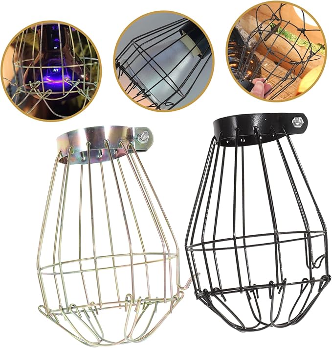 Milisten Reptile Heat Lamp Mesh Cover Scalding Guard Shade for Reptile Tanks Design Efficient Heat Dissipation Easy Installation