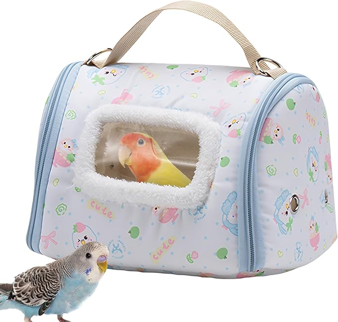 Bird Travel Carrier - Portable Parrot Transport, Durable Box with Window, Lightweight Pet Travel Cage | Parakeet Hiking Camping Conure for Parakeet Hiking Camping Conure