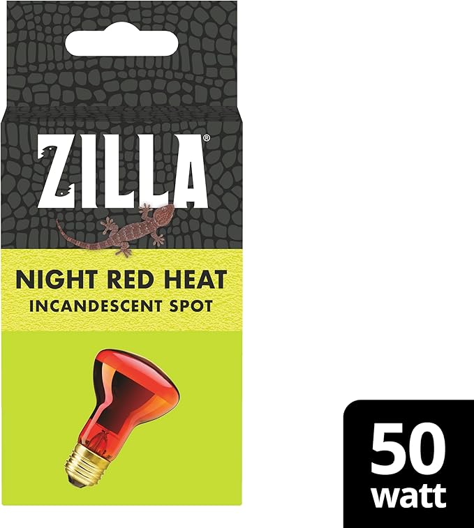Zilla Incandescent Spot Bulb, for Nocturnal Reptile Species, Night Red (Pack of 2)