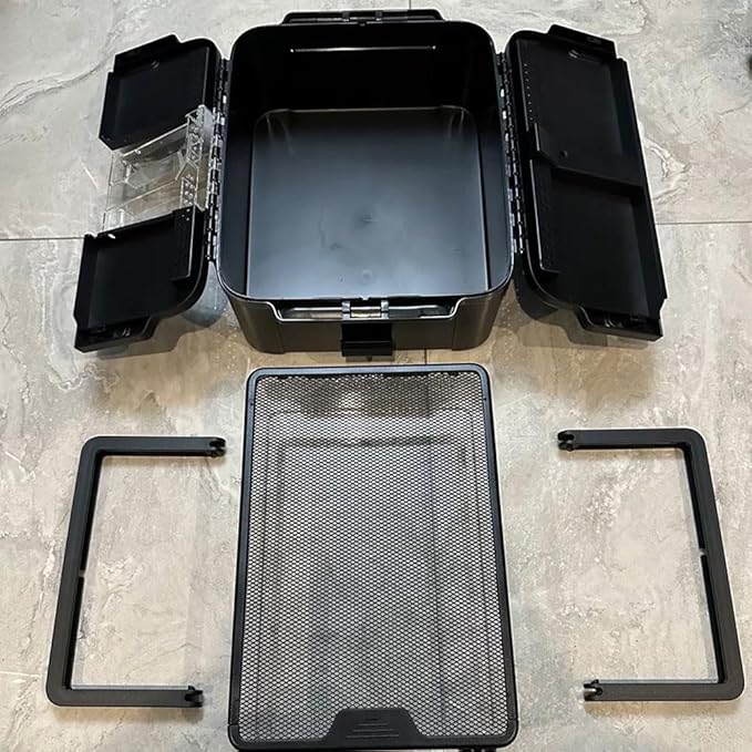 Flushbay Portable Reptile Cage Carrier Tank with Handle Reptile Transport Container Terrarium Box Habitat Cage Pet Houses for Turtle, Gecko, Bearded Dragon, Lizard, Frog, Snake, Spider