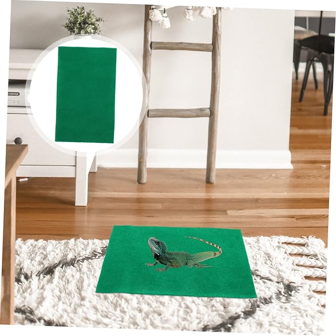 Totority 2pcs Reptile Hideout Mats Absorbent Bedding for Tortoises Snakes and Other Reptiles Natural Environment Simulating